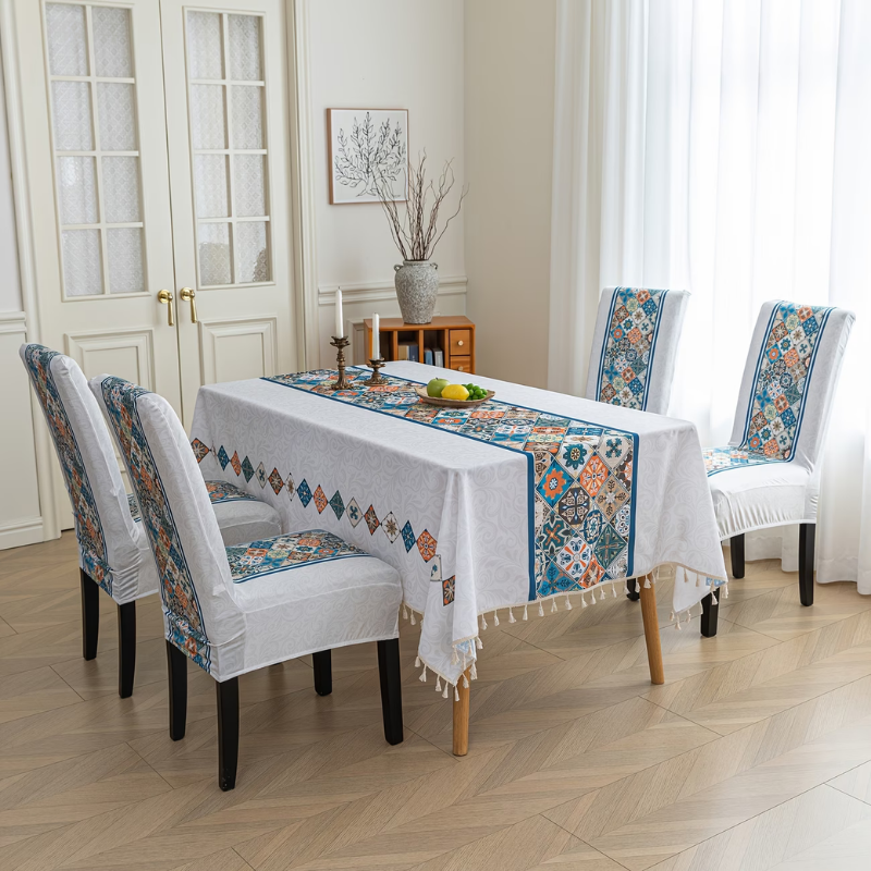 Geometric Masa Sandalye Örtüleri