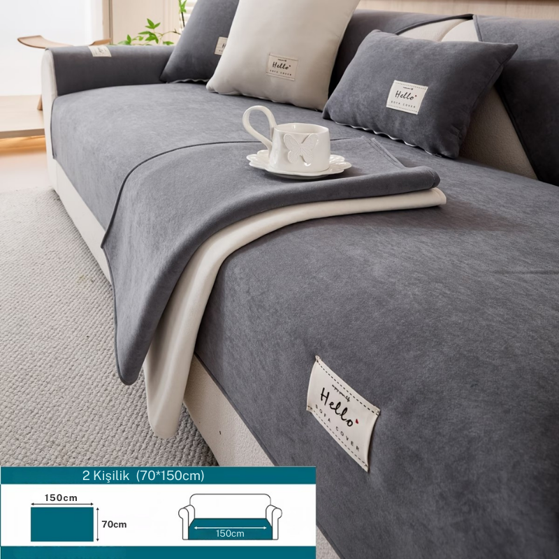 Nimbus Premium Cloud Velvet Koltuk Örtüsü – Kaymaz & Lüks Dokunuş