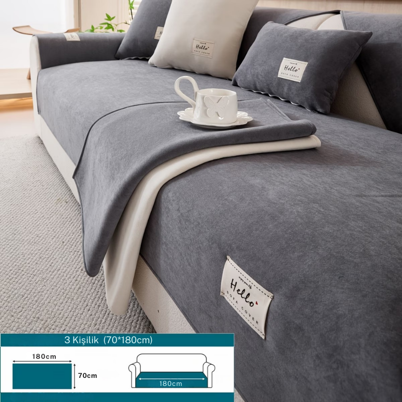 Nimbus Premium Cloud Velvet Koltuk Örtüsü – Kaymaz & Lüks Dokunuş