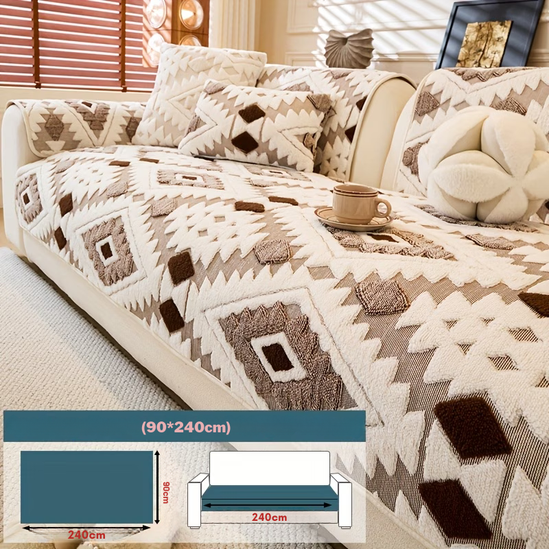 Plush Serisi Kaymaz Koltuk Örtüsü – Kalın & Yıkanabilir