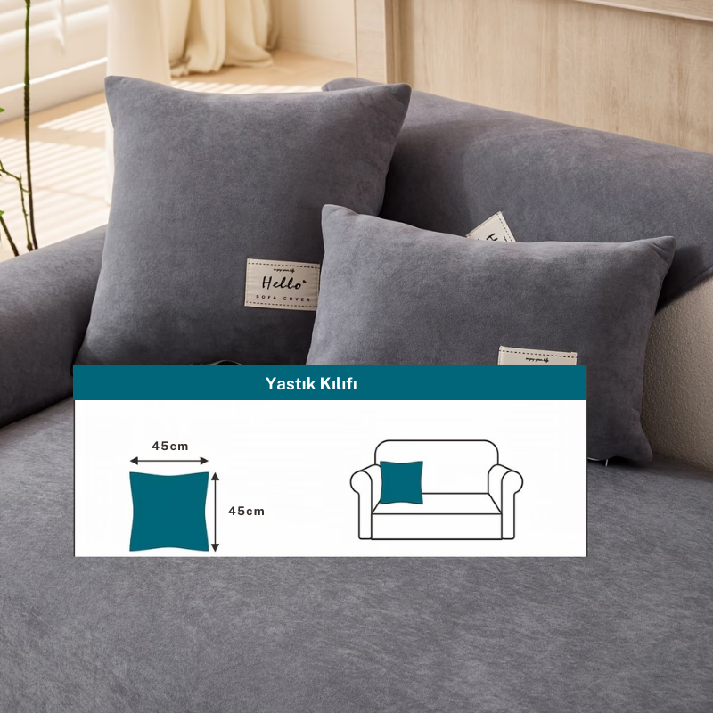 Nimbus Premium Cloud Velvet Koltuk Örtüsü – Kaymaz & Lüks Dokunuş