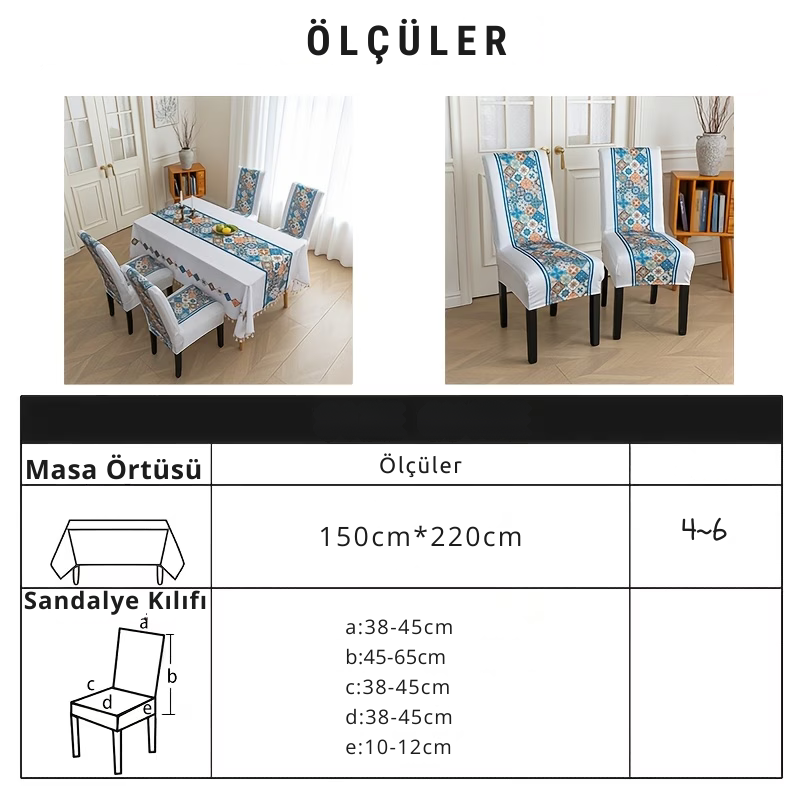 Geometric Masa Sandalye Örtüleri