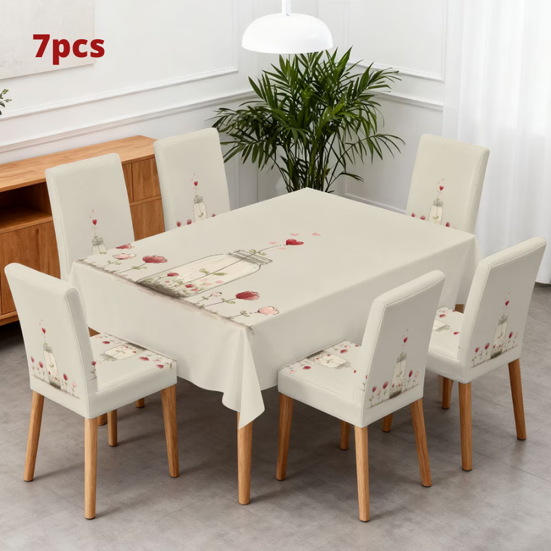 Flower Masa Sandalye Örtüleri