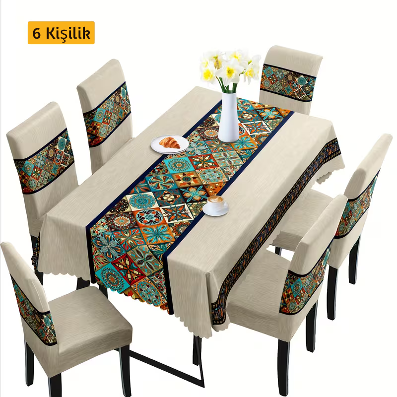 Boho Zarif Masa Sandalye Örtüleri