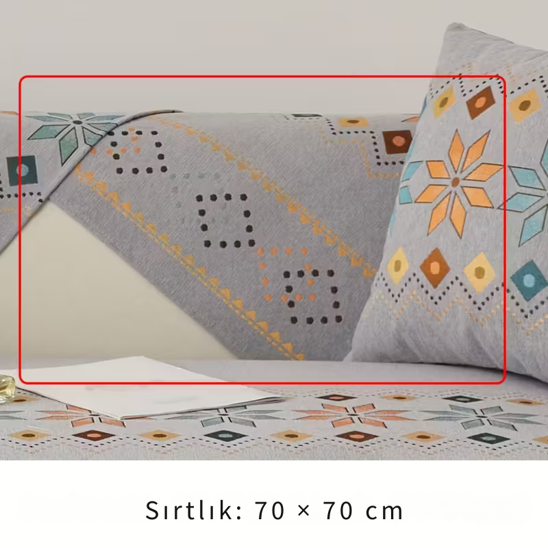 Premium Şönil Koltuk Örtüsü – Kaymaz & Tüm Koltuklara Uyumlu