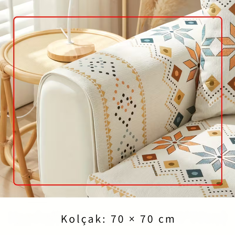 Premium Şönil Koltuk Örtüsü – Kaymaz & Tüm Koltuklara Uyumlu