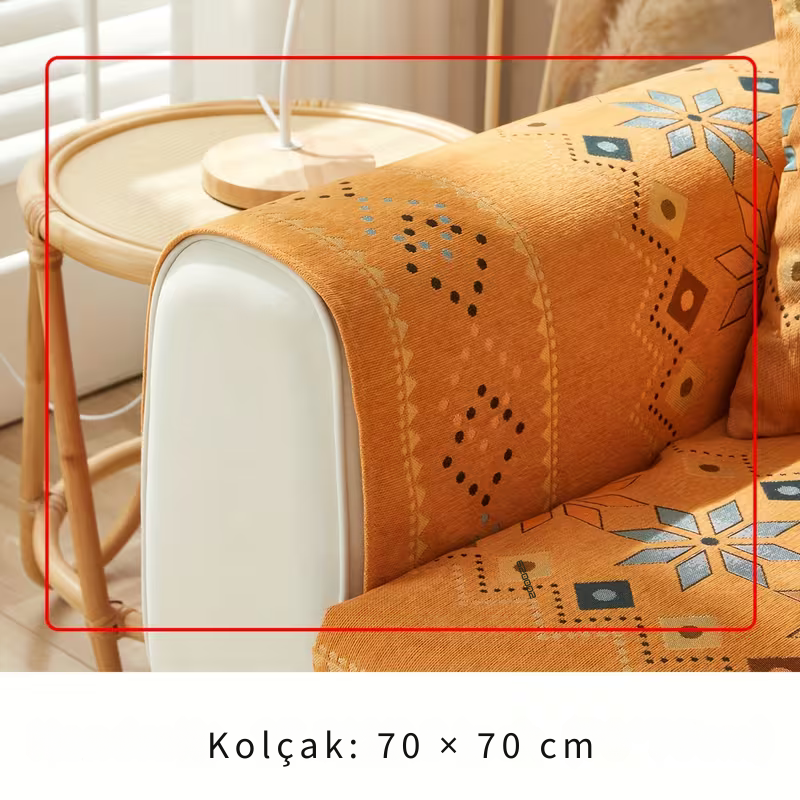 Premium Şönil Koltuk Örtüsü – Kaymaz & Tüm Koltuklara Uyumlu