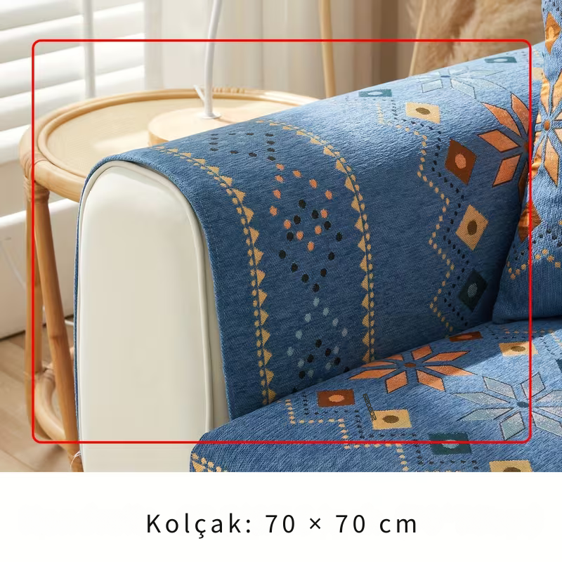 Premium Şönil Koltuk Örtüsü – Kaymaz & Tüm Koltuklara Uyumlu