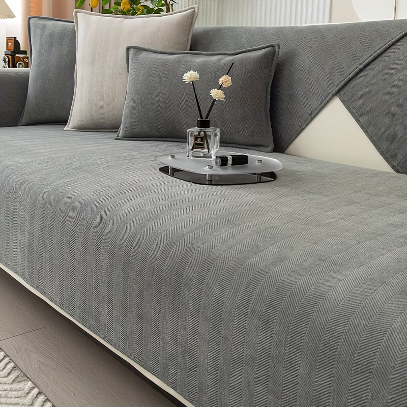 Ribera Premium Şönil Koltuk Örtüsü – Modern Dokulu & Kaymaz