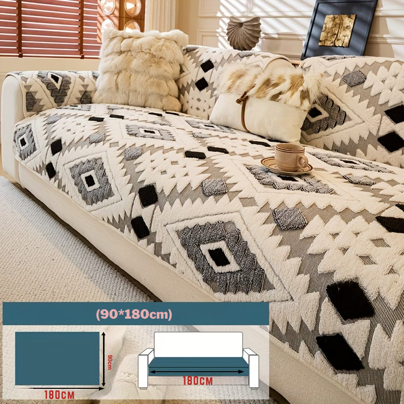 Plush Serisi Kaymaz Koltuk Örtüsü – Kalın & Yıkanabilir