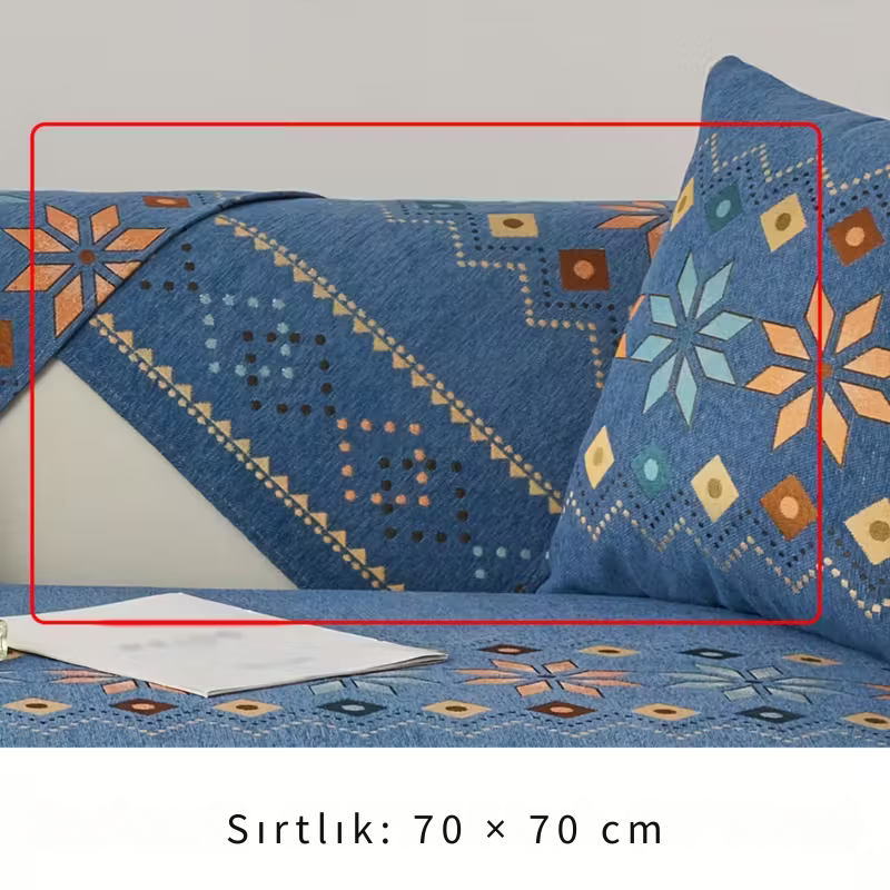 Premium Şönil Koltuk Örtüsü – Kaymaz & Tüm Koltuklara Uyumlu
