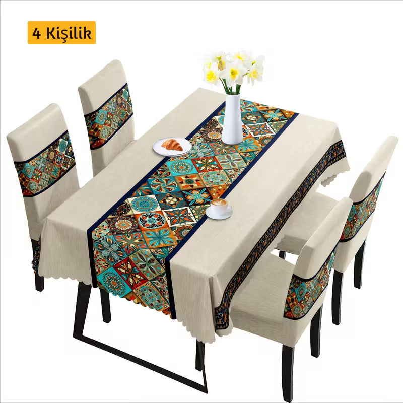 Boho Zarif Masa Sandalye Örtüleri