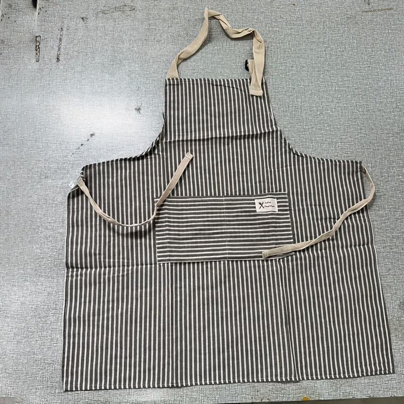 Pamuk-Keten Çizgili Mutfak Önlüğü – Tekli Paket