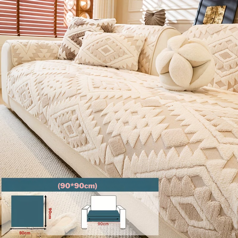 Plush Serisi Kaymaz Koltuk Örtüsü – Kalın & Yıkanabilir